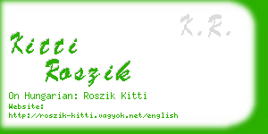 kitti roszik business card